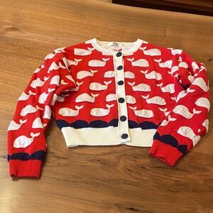 D’zzit cropped cardigan sweater with whale design   Size XS
